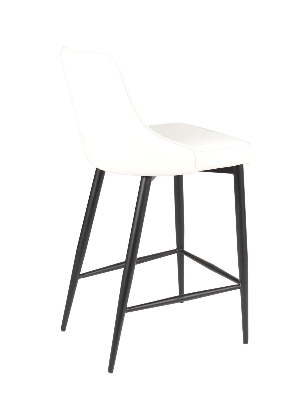 FURNISHINGS MATE ROBIN BAR STOOL WHITE SET OF TWO BS 268A-WH-MB