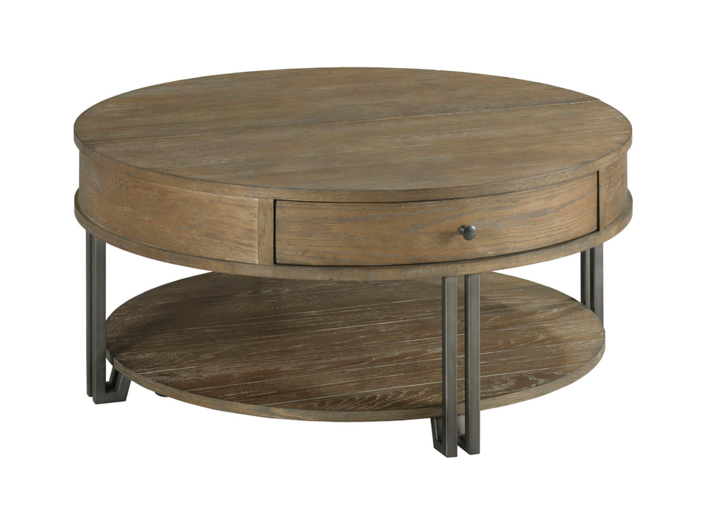 HAMMARY SADDLETREE-HAMILTON ROUND LIFT TOP COFFEE TABLE 954-911