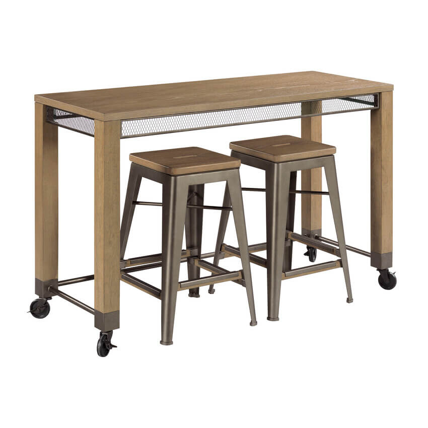 HAMMARY MAYA COUNTER CONSOLE WITH 2 STOOLS 070-587