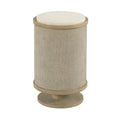 HAMMARY ROUND LINEN CHAIRSIDE TABLE 090-1145