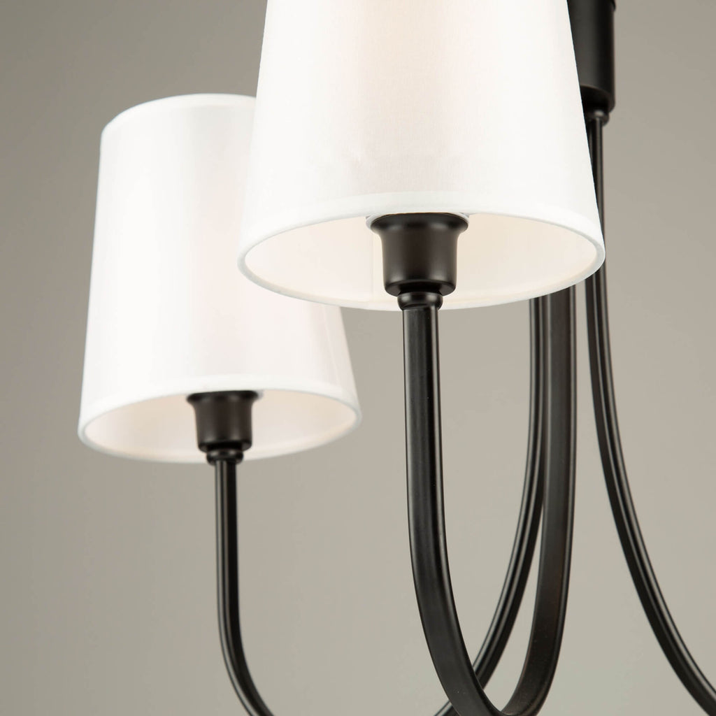 ARTCRAFT RHYTHM  5 LIGHT CHANDELIER BLACK SC13335BK