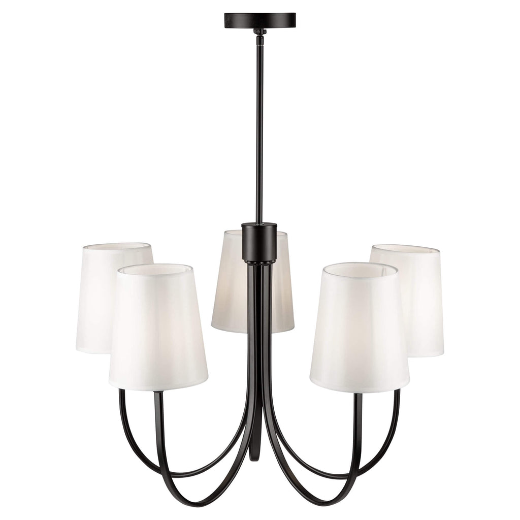 ARTCRAFT RHYTHM  5 LIGHT CHANDELIER BLACK SC13335BK