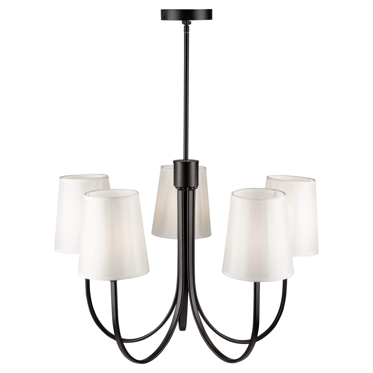 ARTCRAFT RHYTHM  5 LIGHT CHANDELIER BLACK SC13335BK