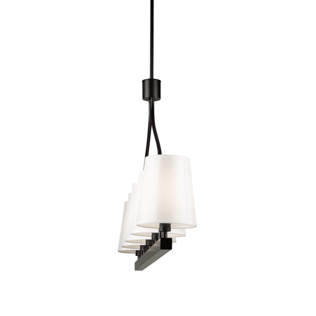 ARTCRAFT RHYTHM 5 LIGHT LINEAR CHANDELIER BLACK SC13336BK