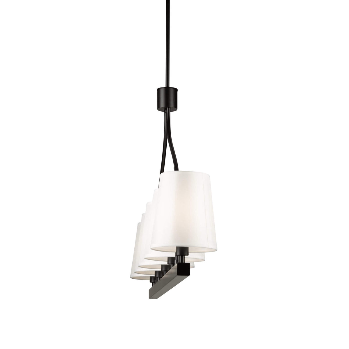 ARTCRAFT RHYTHM 5 LIGHT LINEAR CHANDELIER BLACK SC13336BK