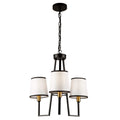 ARTCRAFT COCO  3 LIGHT CHANDELIER SC13343BK