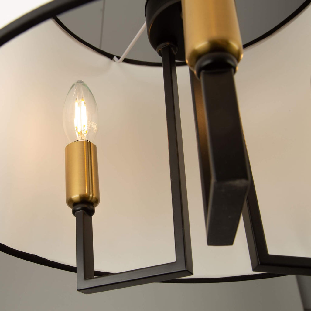 ARTCRAFT COCO 3 LIGHT FLUSH MOUNT SC13344BK
