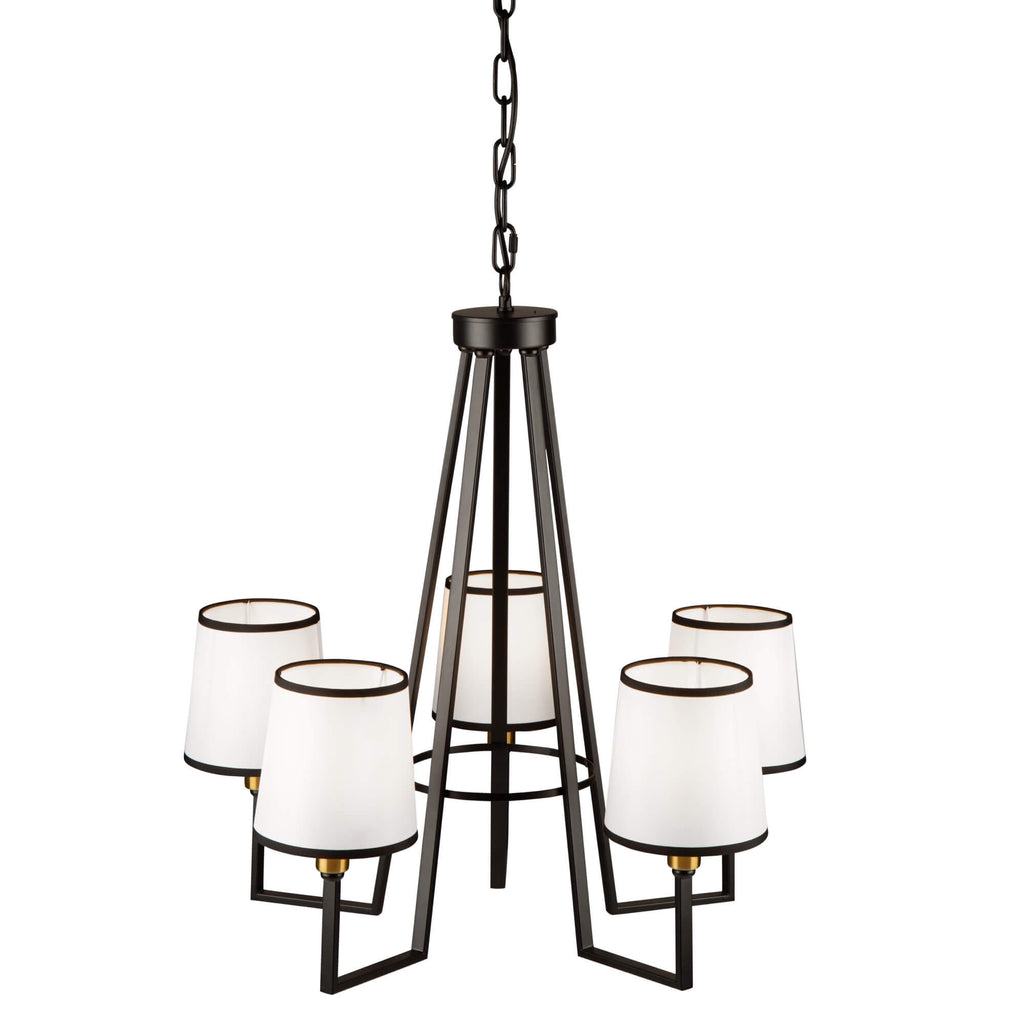 ARTCRAFT COCO  5 LIGHT CHANDELIER SC13345BK