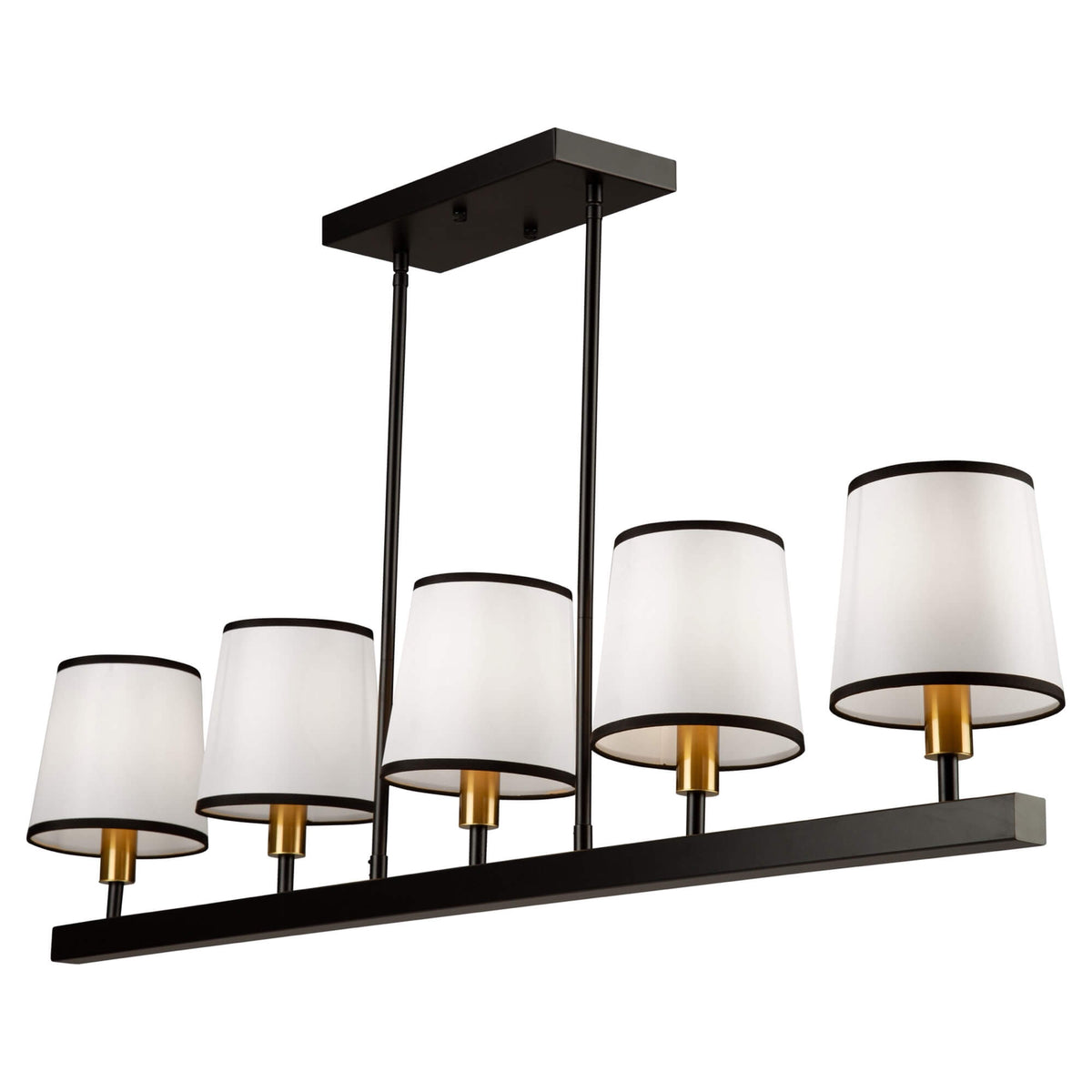 ARTCRAFT COCO 5 LIGHT LINEAR CHANDELIER SC13346BK