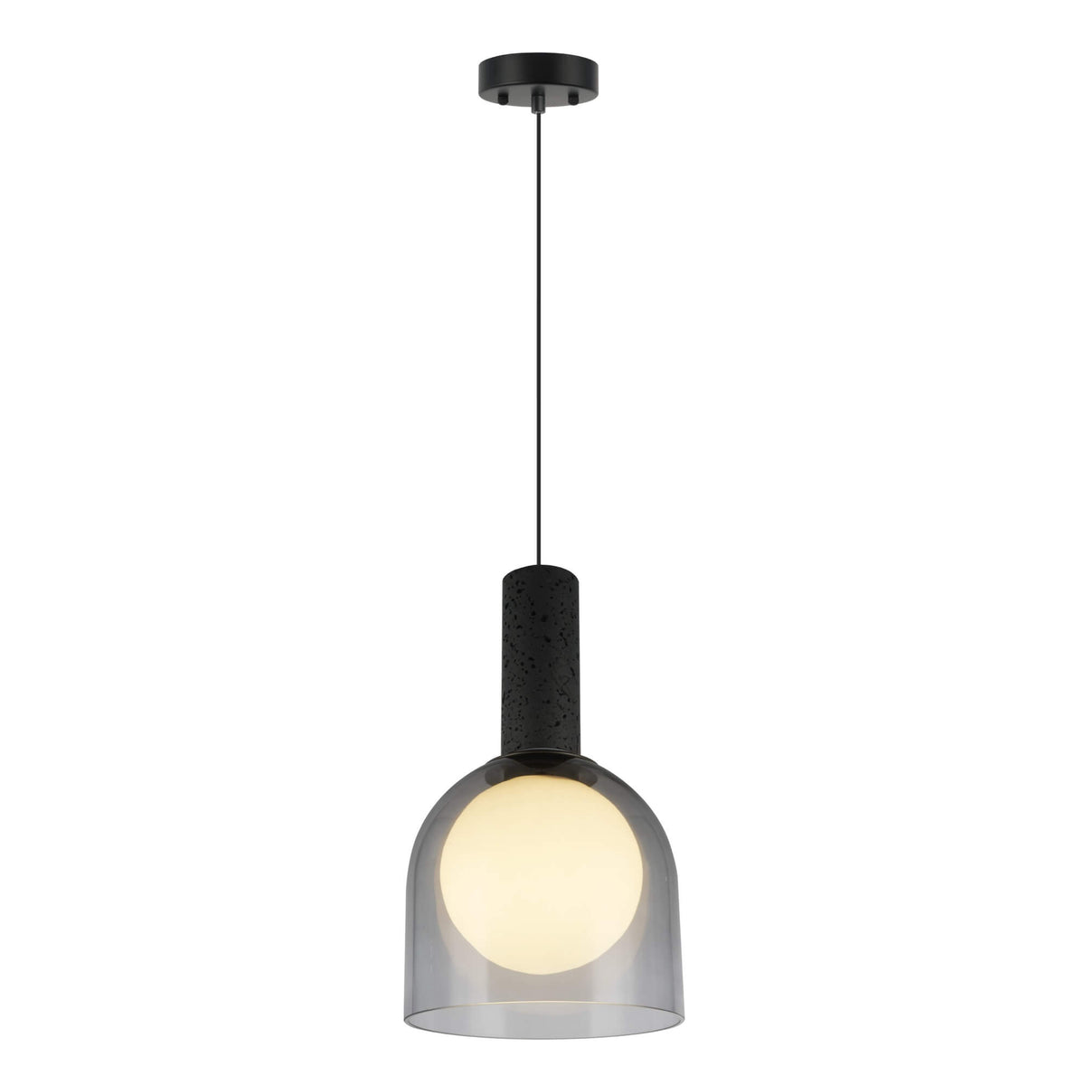 ARTCRAFT JUNA 1LT PENDANT BLACK SC13380BK