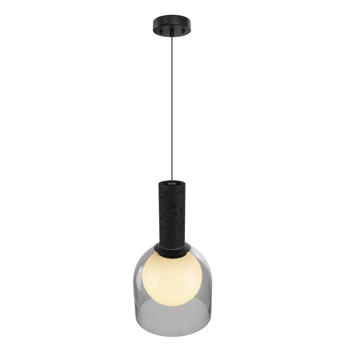 ARTCRAFT JUNA 1LT PENDANT BLACK SC13380BK