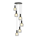 ARTCRAFT JUNA 6 LT CHANDELIER BLACK SC13386BK