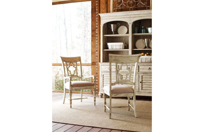 KINCAID WEATHERFORD CORNSILK ARM CHAIR SET OF TWO 75-062