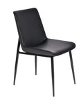 FURNISHINGS MATE SAMPSON CHAIR BLACK SET OF TWO DC 336-BL-MB
