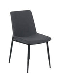 FURNISHINGS MATE SAMPSON CHAIR GRAPHITE SET OF TWO DC 336-GP-MB