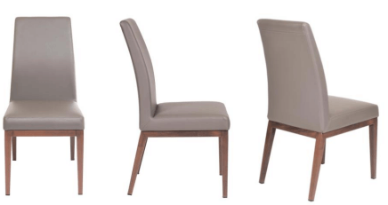 FURNISHINGS' MATE ERIKA CHAIR GREY SET OF TWO DC 357-GR-BW