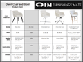 FURNISHINGS MATE OWEN COUNTER STOOL BLACK SET OF TWO CS 345-BL-WO