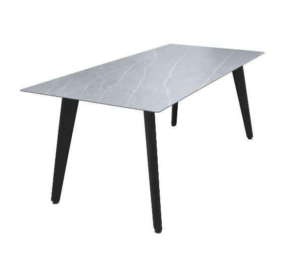 FURNISHINGS MATE CARLI TABLE GREY SINTERED STONE TOP DT C23-STN2 G