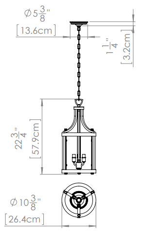 DVI LIGHTING NIAGARA 3 LIGHT FOYER EBONY DVP4410EB