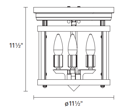 DVI LIGHTING NIAGARA 3 LT FLUSH MOUNT SATIN NICKEL DVP4432SN