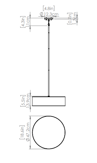 DVI LIGHTING MILAN 3 LT PENDANT EBONY DVP5305EB-SW