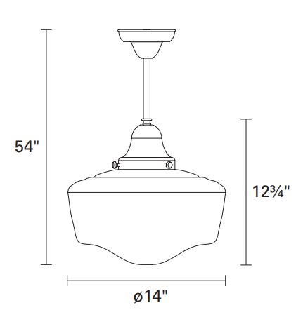 DVI LIGHTING SCHOOLHOUSE PENDANT VENETIAN BRASS DVP7521VBR