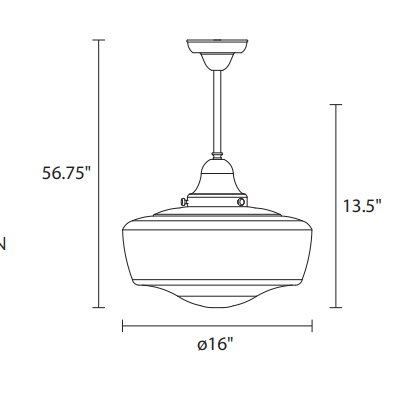 DVI LIGHTING SCHOOLHOUSE PENDANT EBONY DVP7551EB