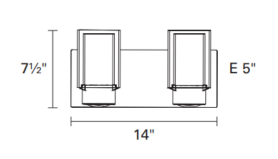 DVI LIGHTING ESSEX 2 LT VANITY CHROME DVP9022CH-OP