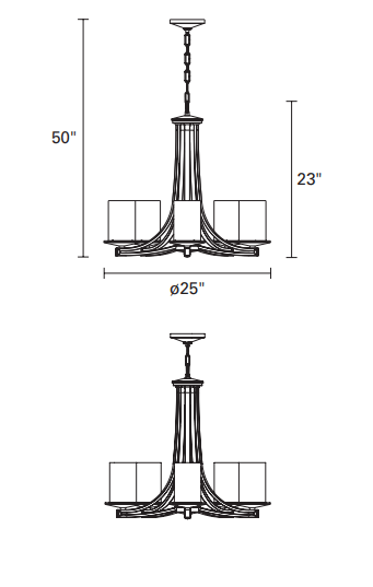 DVI LIGHTING ESSEX 5 LT CHANDELIER GRAPHITE DVP9025GR-OP