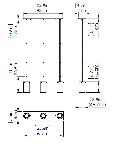 DVI LIGHTING ESSEX 3 LT LINEAR  CHROME DVP9053CH-OP