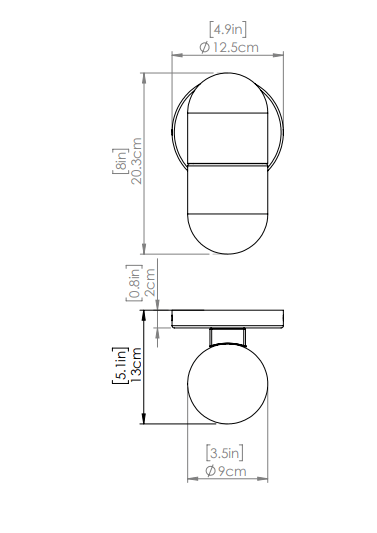 DVI LIGHTING CAPSULE OUTDOOR SCONCE DVP13771BK-OP