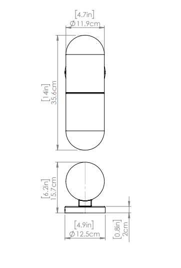 DVI LIGHTING CAPSULE OUTDOOR SCONCE DVP13772BK-OP