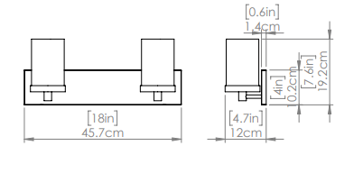 DVI LIGHTING RIVERVIEW 2 LT VANITY SATIN NICKEL DVP14022SN-OP