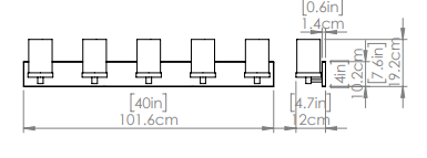 DVI LIGHTING RIVERVIEW 5 LT VANITY SATIN NICKEL DVP14055SN-OP