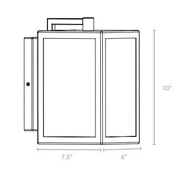 DVI LIGHTING BAKER STREET OUTDOOR 10" WALL MOUNT DVP15671BK-CL