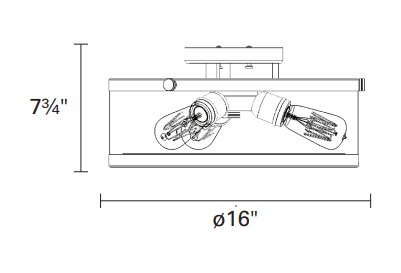 DVI LIGHTING GASTOWN MEDIUM 3 LT SEMI-FLUSH MOUNT DVP15712GR-N