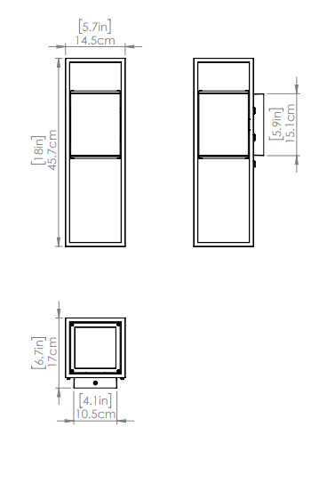 DVI LIGHTING STARLINE MEDIUM SCONCE OUTDOOR DVP22172BK-OP