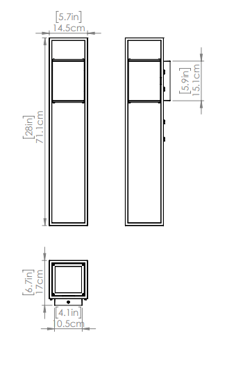 DVI LIGHTING STARLINE LARGE SCONCE OUTDOOR DVP22173BK-OP