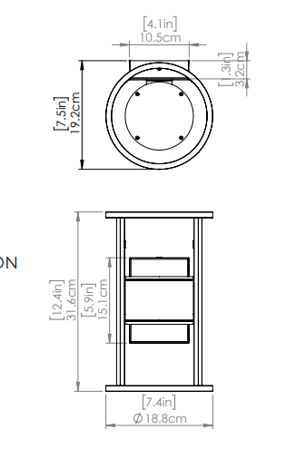 DVI LIGHTING STARLINE 12.5" SCONCE OUTDOOR DVP22181BK
