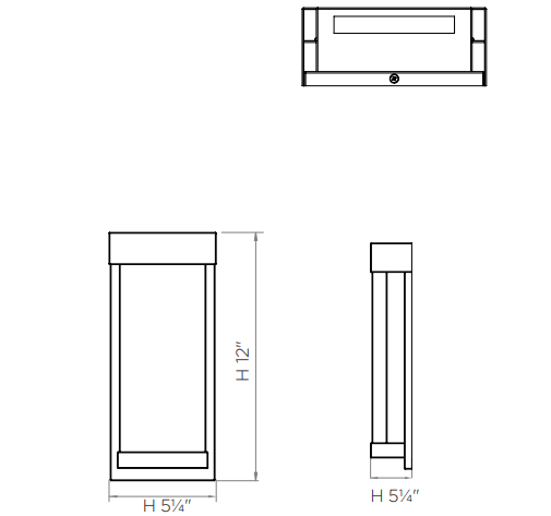 DVI LIGHTING NIEUPORT LED MEDIUM SCONCE OUTDOOR DVP23972BK-SDY