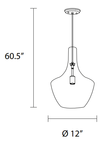 DVI LIGHTING ST. JULIAN 12" PENDANT CHROME DVP25810CH-CL