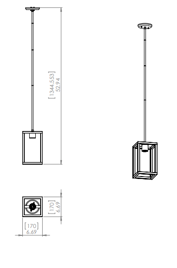 DVI LIGHTING SAMBRE MINI PENDANT GRAPHITE DVP28121MF+GR