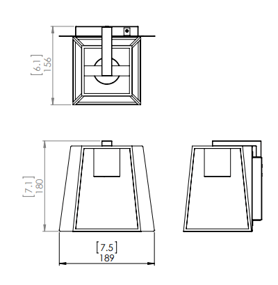 DVI LIGHTING CAPE BRETON SCONCE EBONY DVP29001MF+EB