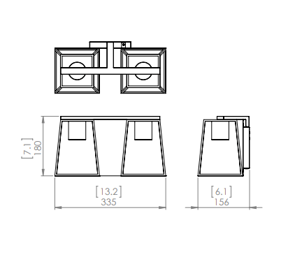 DVI LIGHTING CAPE BRETON 2 LT VANITY EBONY DVP29022MF+EB