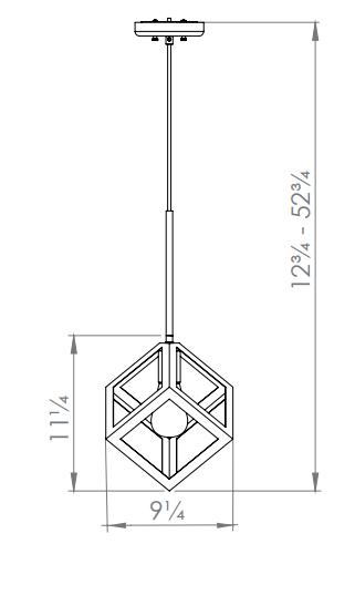 DVI LIGHTING POLYGON MINI PENDANT SATIN NICKEL DVP29519SN/GR