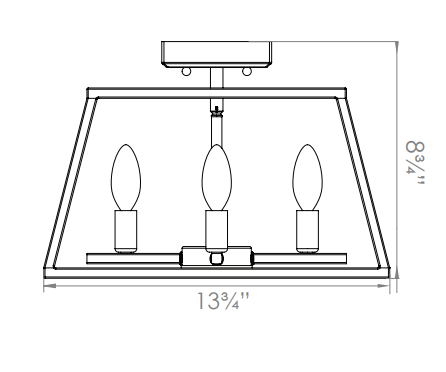 DVI LIGHTING LAURENTIAN 4 LT SEMI-FLUSH DVP30011SN/GR