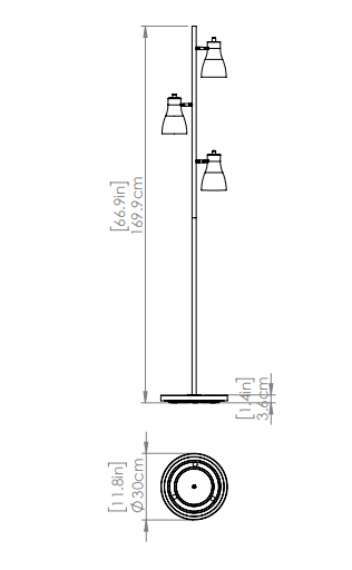 DVI LIGHTING AGINCOURT FLOOR LAMP DVP30409EB-MW