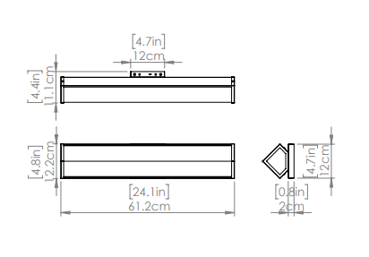 DVI LIGHTING EBRO 24.25" VANITY SATIN NICKEL DVP30543SN-AFA