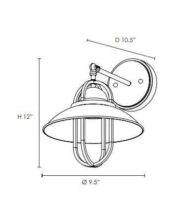 DVI LIGHTING PEGGY'S COVE SCONCE SATIN NICKEL DVP31001GR+SN