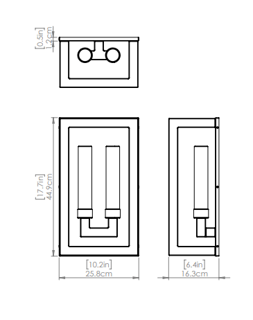 DVI LIGHTING AJAX OUTDOOR 2 LT SCONCE DVP31172BK-OP